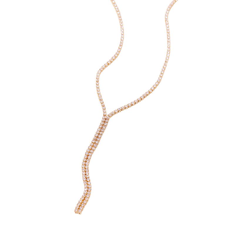 Isabella Lariat Tennis Necklace