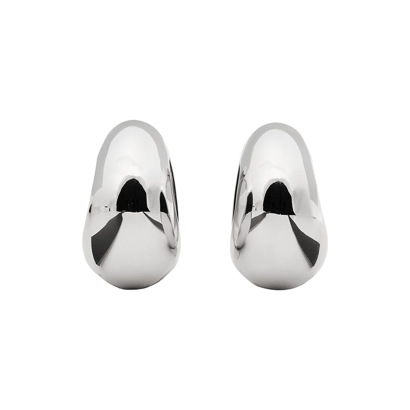 Sculpted Spade Statement Huggies