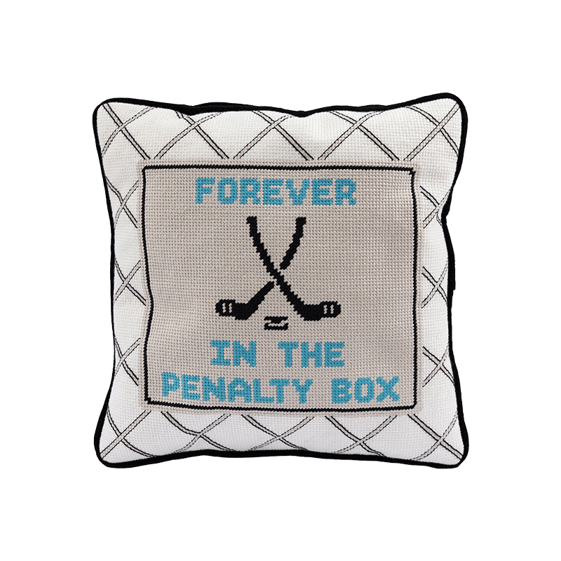 Penalty Box Needlepoint Pillow