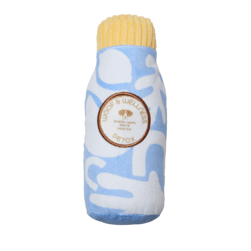Woof & Wellness Detox Bottle Plush Dog Toy