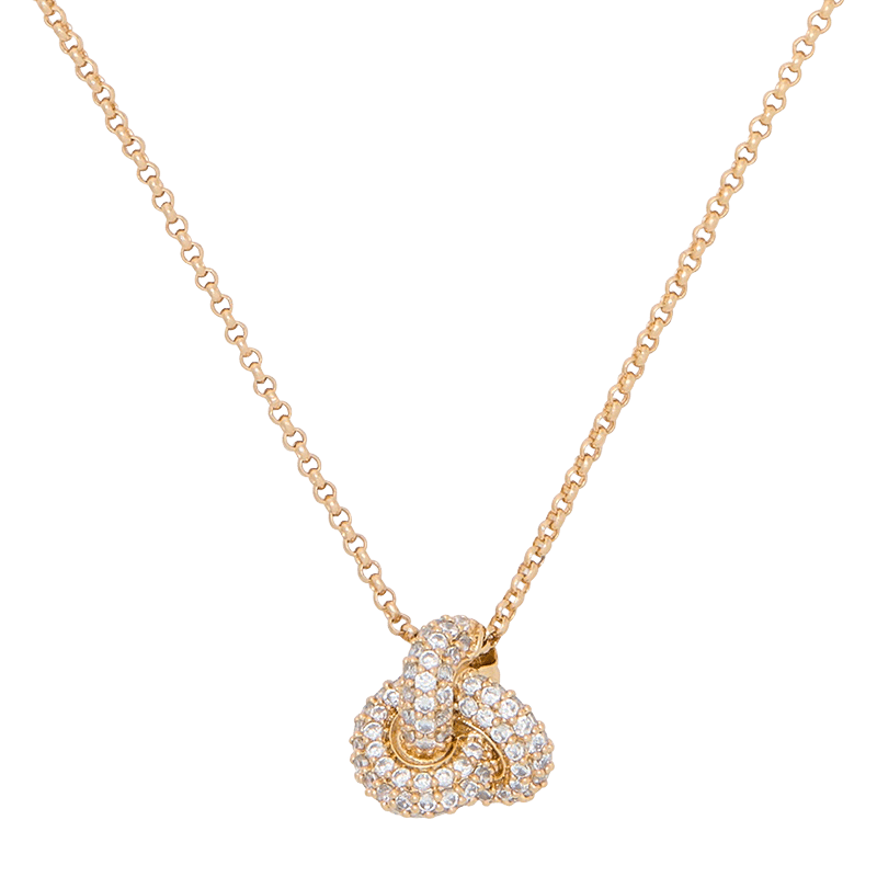 Double Knot pave pendant