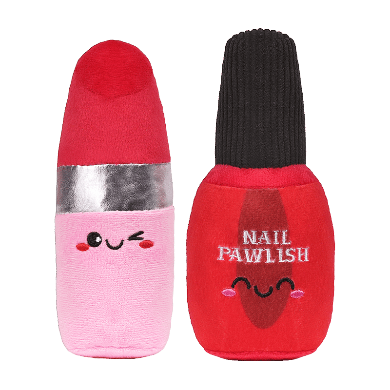 Makeup Collection Nail Polish & Lipstick Dog Toy