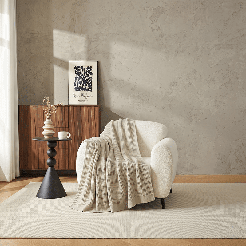 Chenille Knit Waffle Throw Blanket