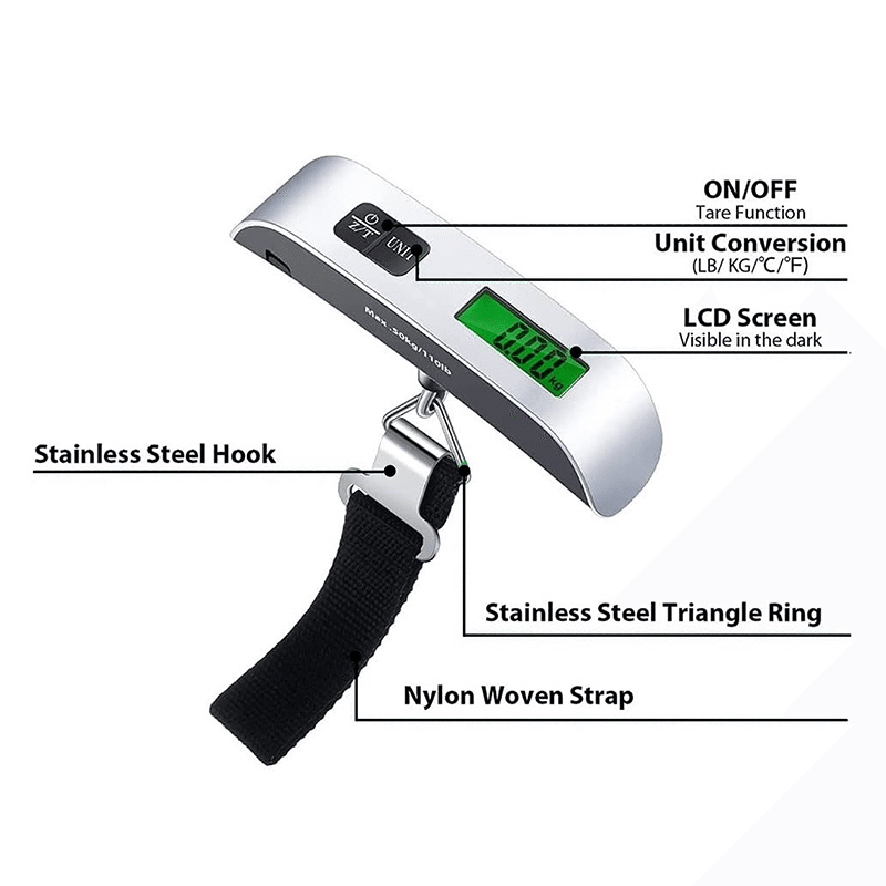 Portable Smart Digital Luggage Scale With Strap
