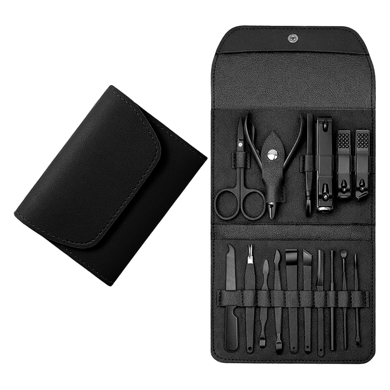 16 Piece Stainless Steel Manicure & Pedicure Set with Case