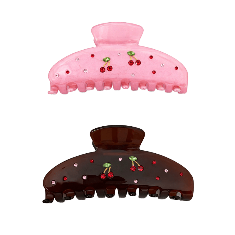 Cherry Hair Claw Clips