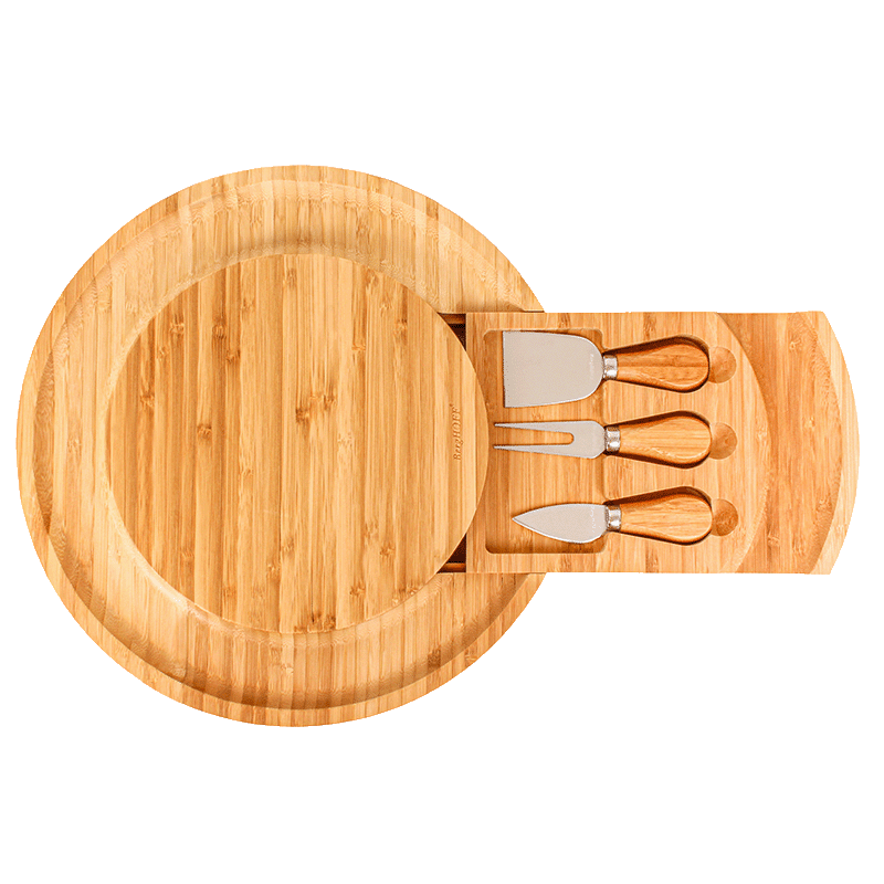 4 Piece Bamboo Cheese Board Set