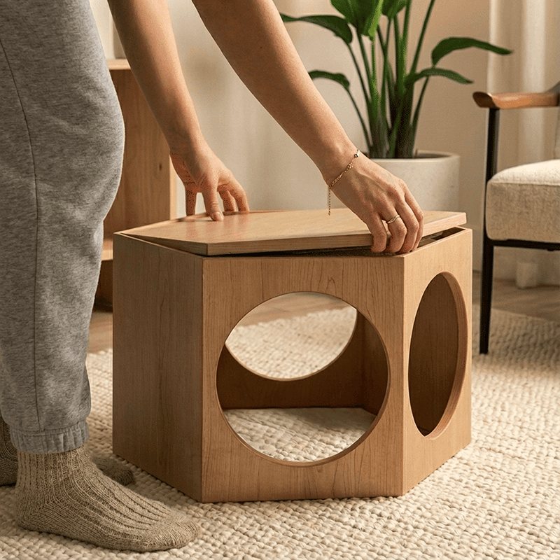 Suki Cat Stool & Shelf