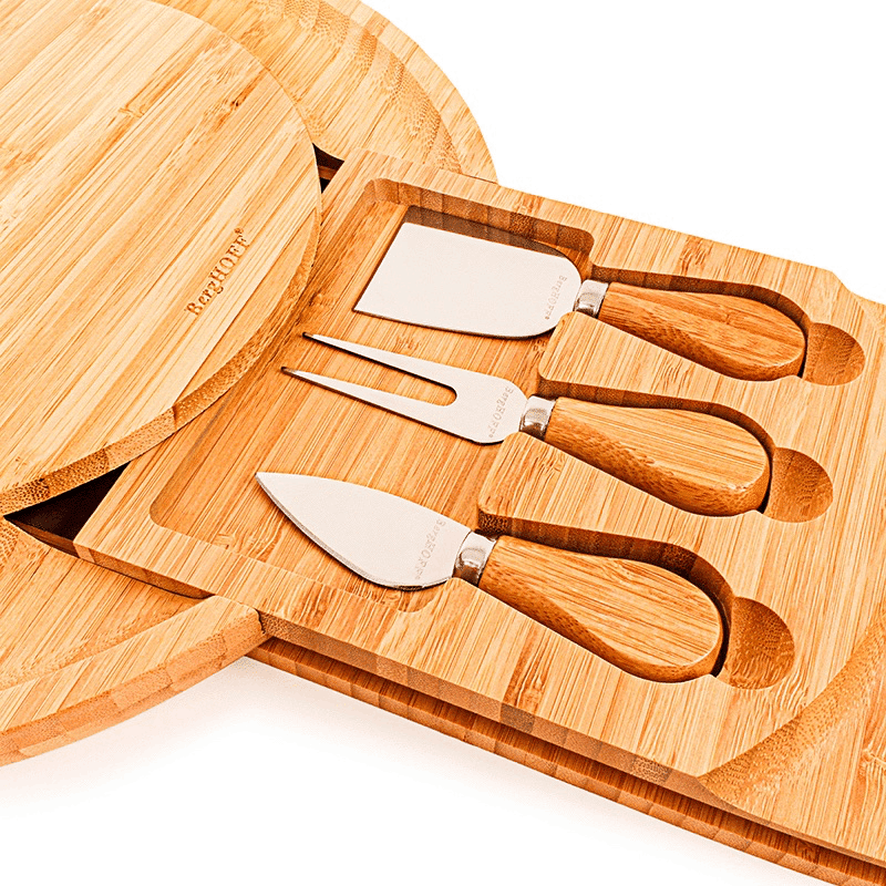 4 Piece Bamboo Cheese Board Set