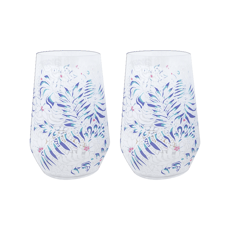 Acrylic Wine Glass Set, Summer Shorelines