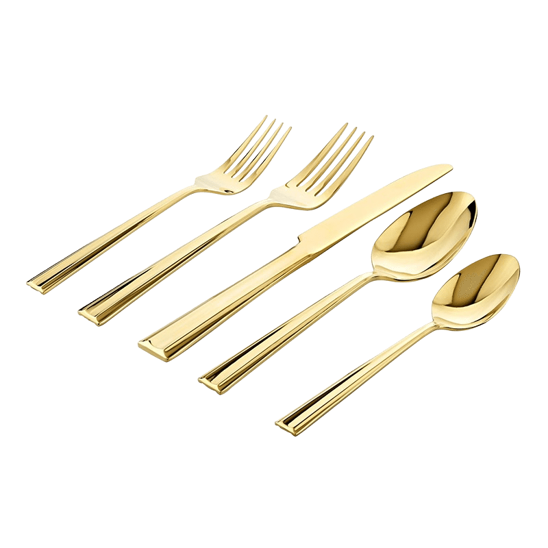 20 Piece Gold Flatware Set