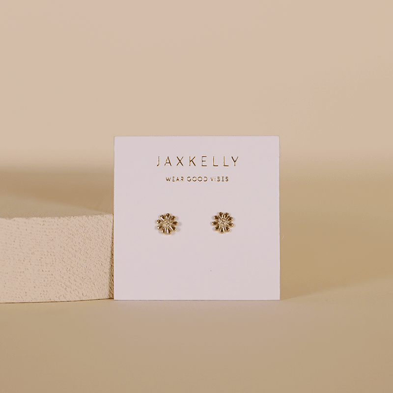 18K Gold Plated Daisy Stud Earrings