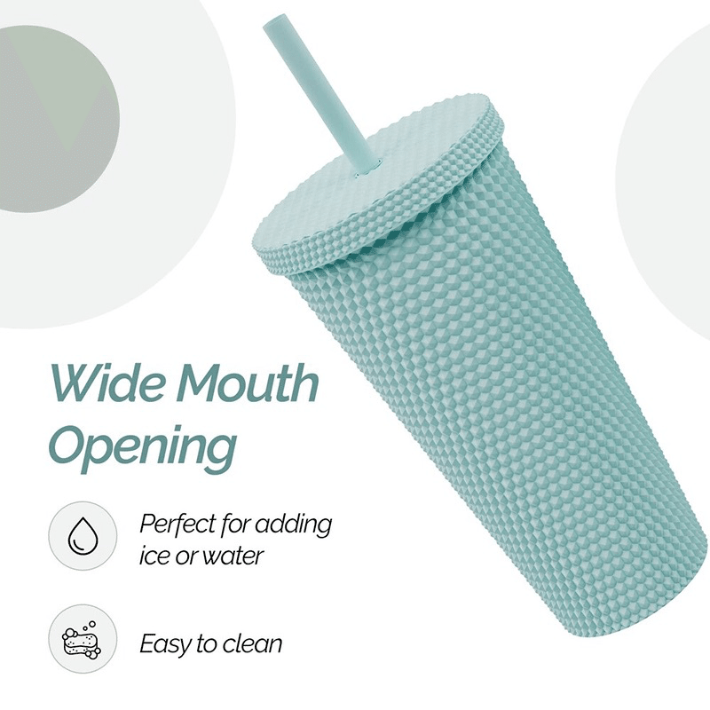 22oz Studded Tumbler with Lid & Straw (2 Pack)