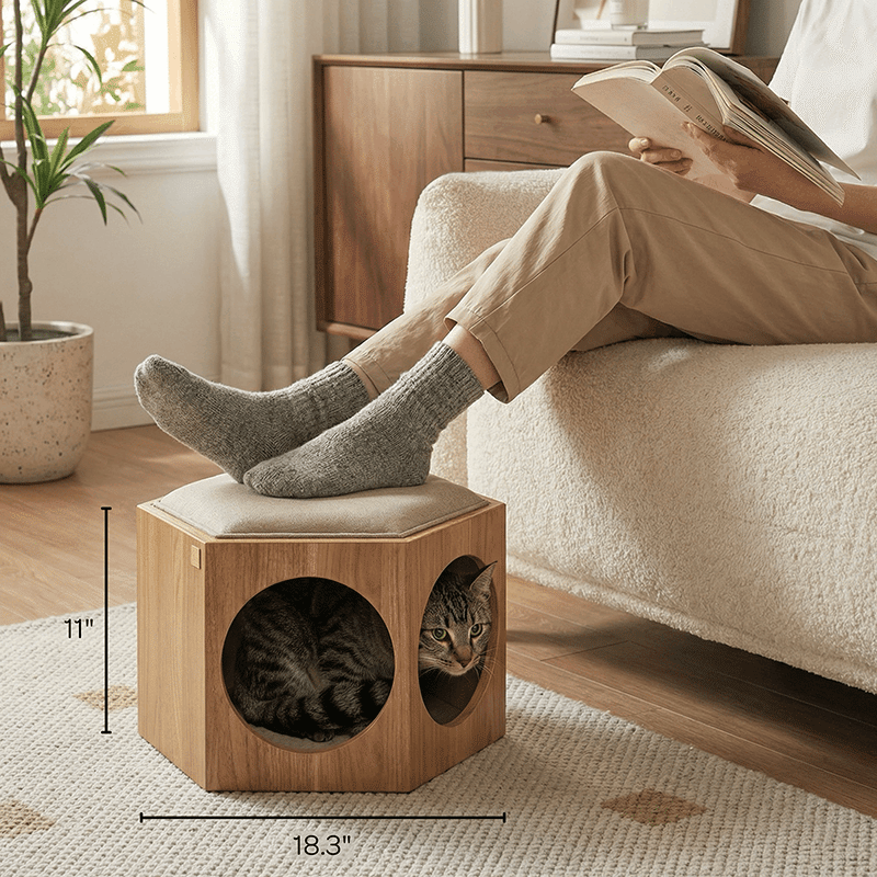 Suki Cat Stool & Shelf