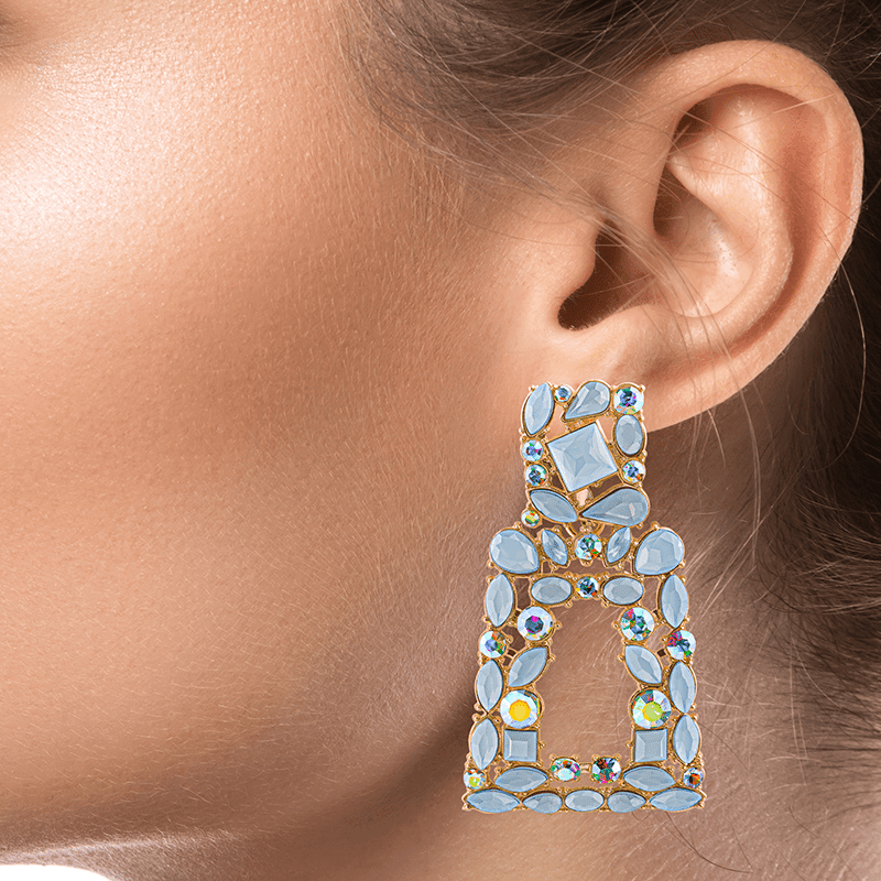 Mosaic Stone Statement Earrings