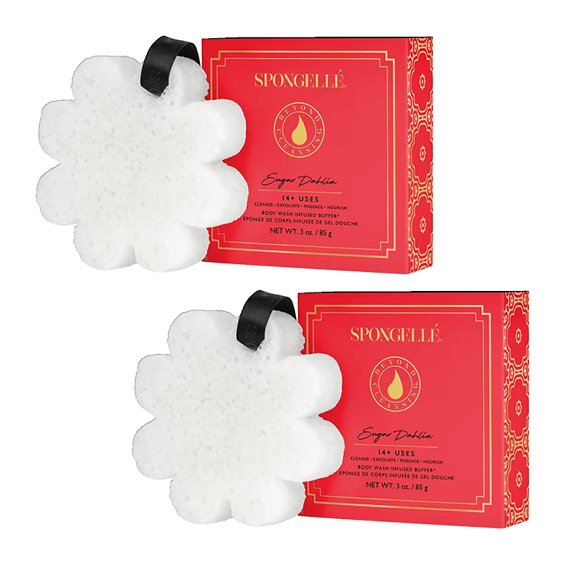Spongellé BOXED FLOWER SUGAR DAHLIA WHITE (14+ WASHES) 3OZ