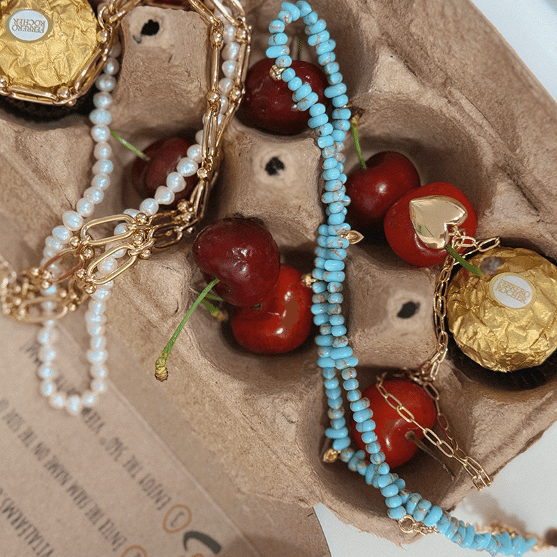 Athena Beaded Charm Necklace