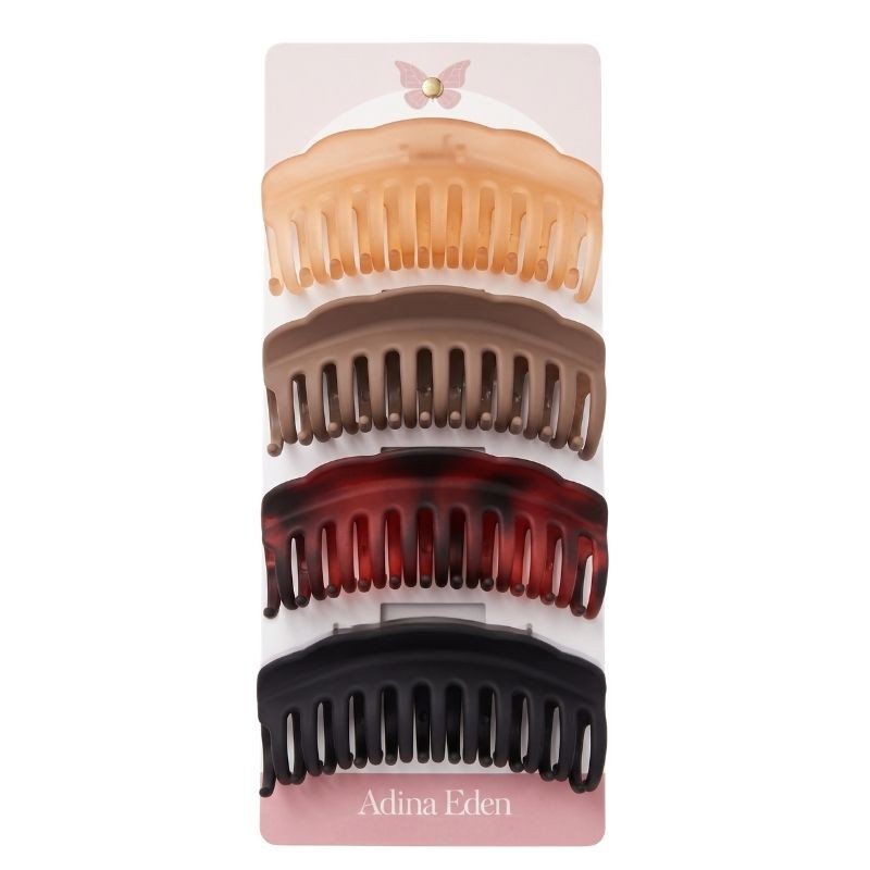 Mixed Wide Tooth Claw Clip 4 Pack