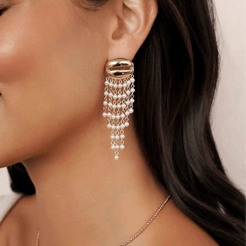18K Gold Plated Mykonos Shell Dangle Earrings