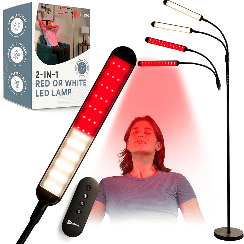 LumaGlow Duo Home Reading and Redlight Floor Lamp