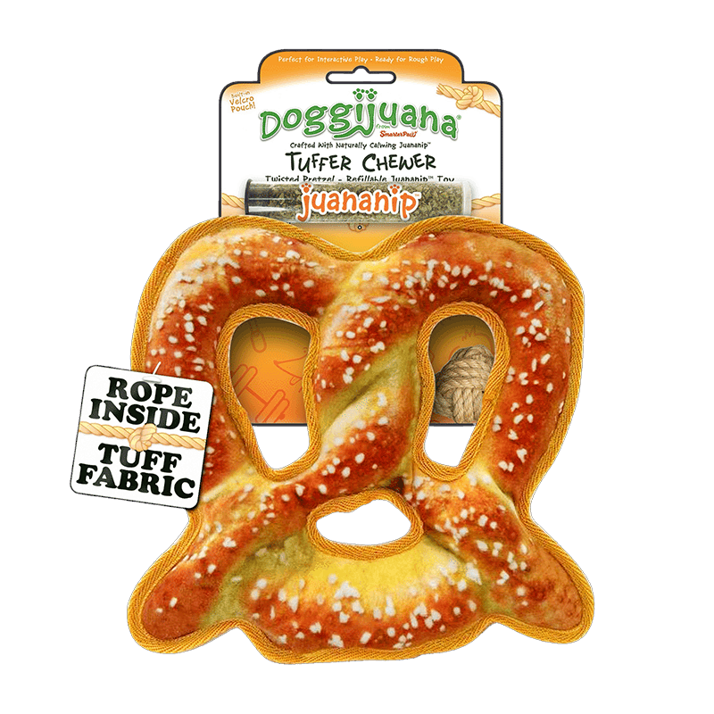 Tuffer Chewer Twisted Pretzel Refillable Dog Toy