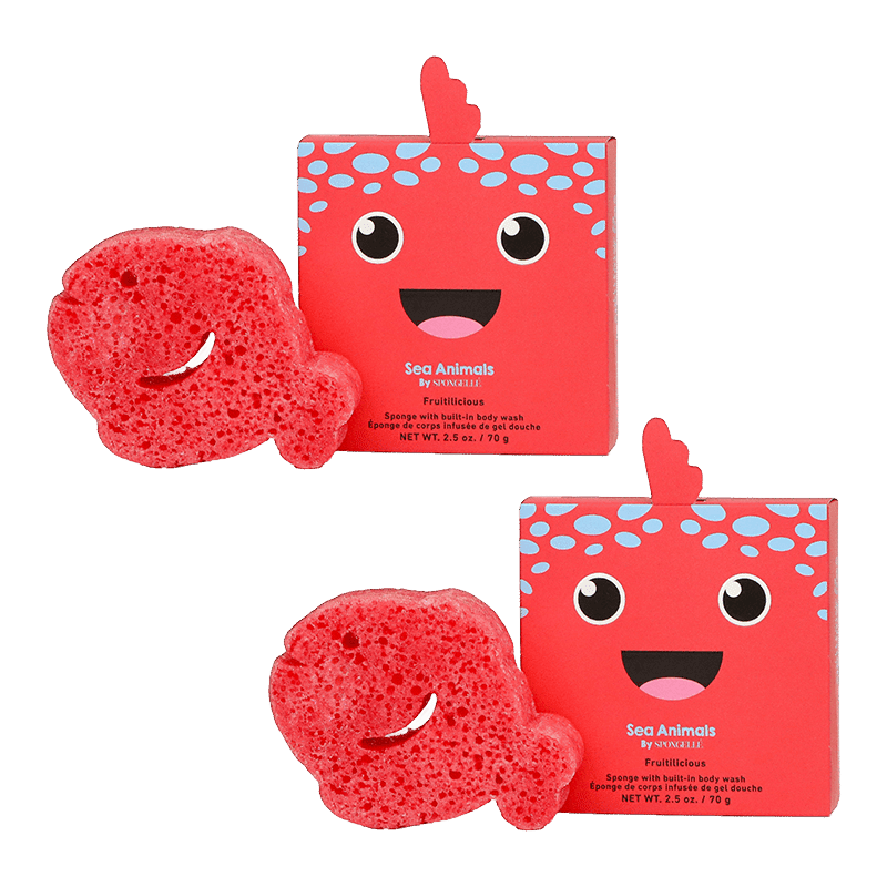 Spongellé Fiona Fish - Sea Animals Body Buffer