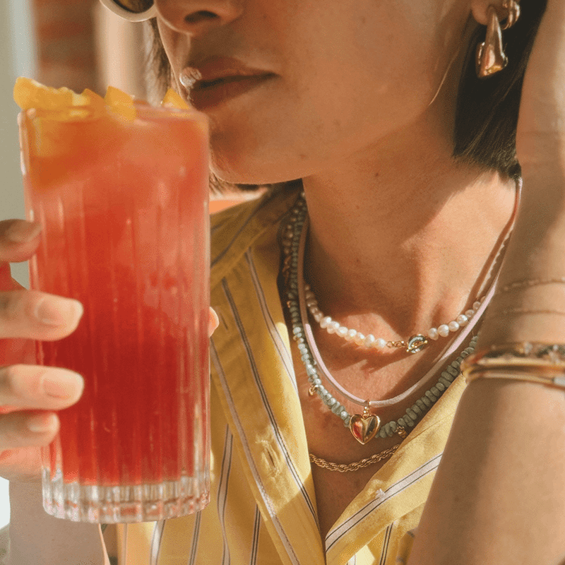 Athena Beaded Charm Necklace