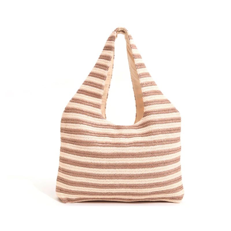 Nantucket Tote - Taupe Stripe