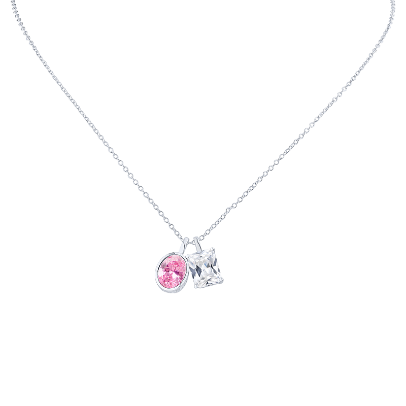 14 CTTW Round & Pear CZ Drop Statement Necklace
