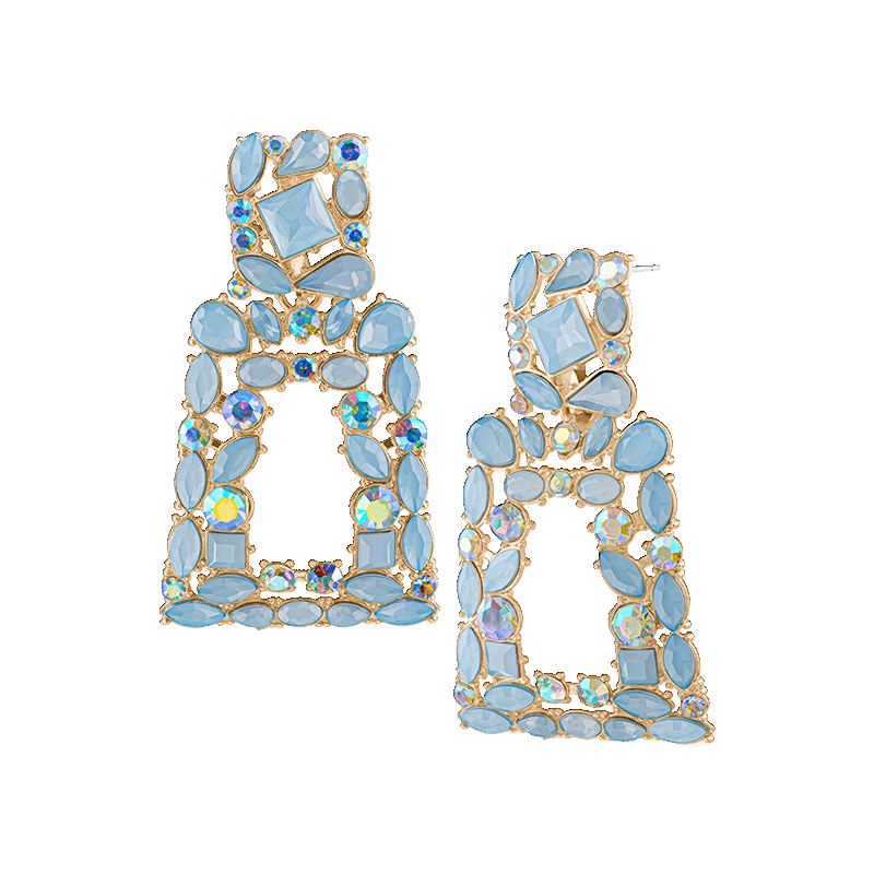 Mosaic Stone Statement Earrings