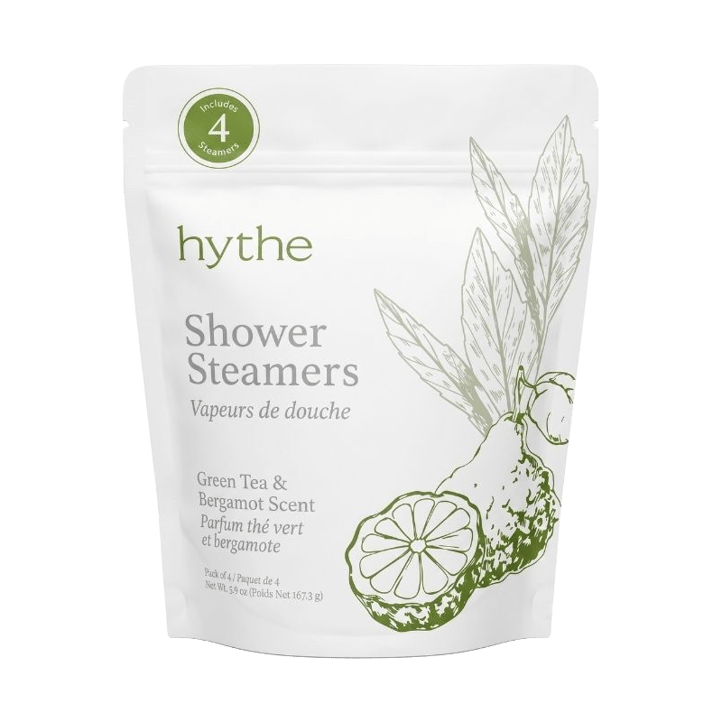 Green Tea + Bergamot Shower Steamers 4 Pack