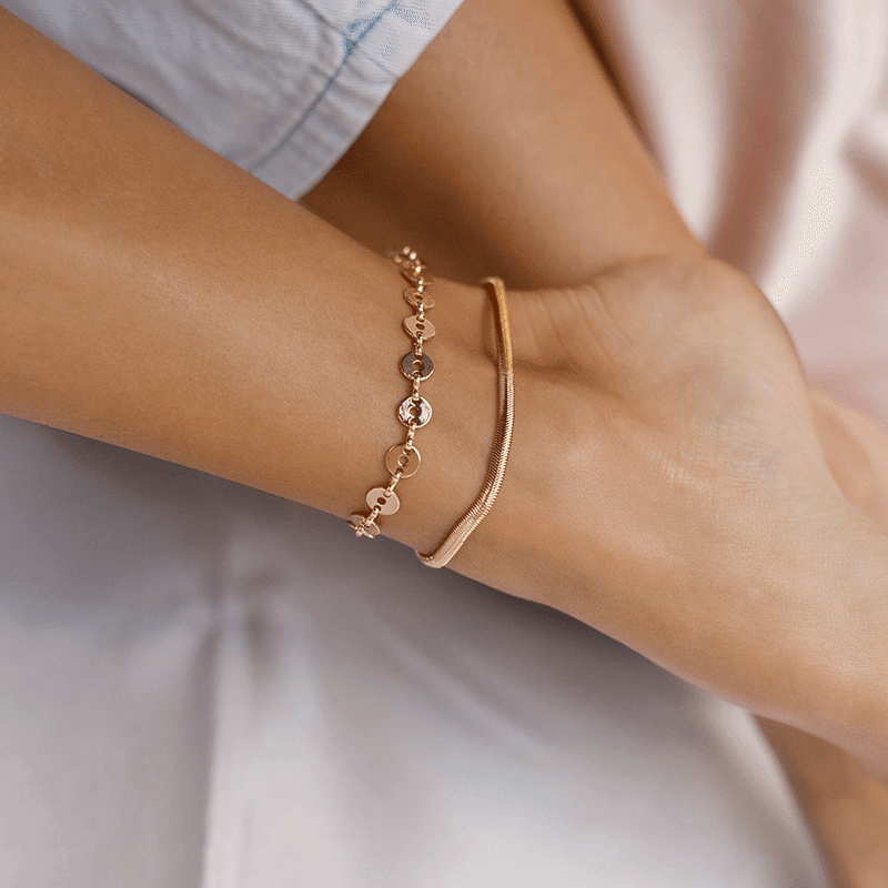 Mixer 18K Gold Plated Anklet Set