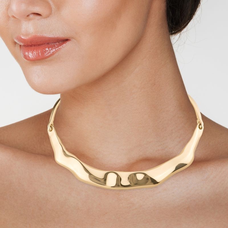 Wave Bar Collar Necklace