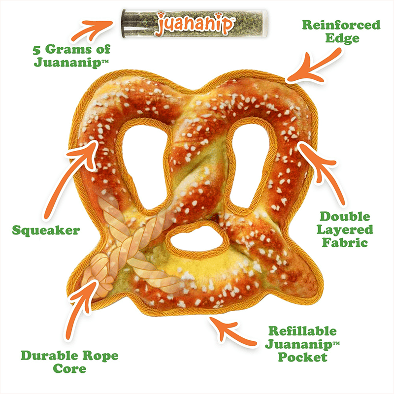 Tuffer Chewer Twisted Pretzel Refillable Dog Toy