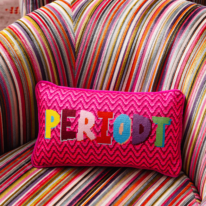 Periodt Needlepoint Pillow