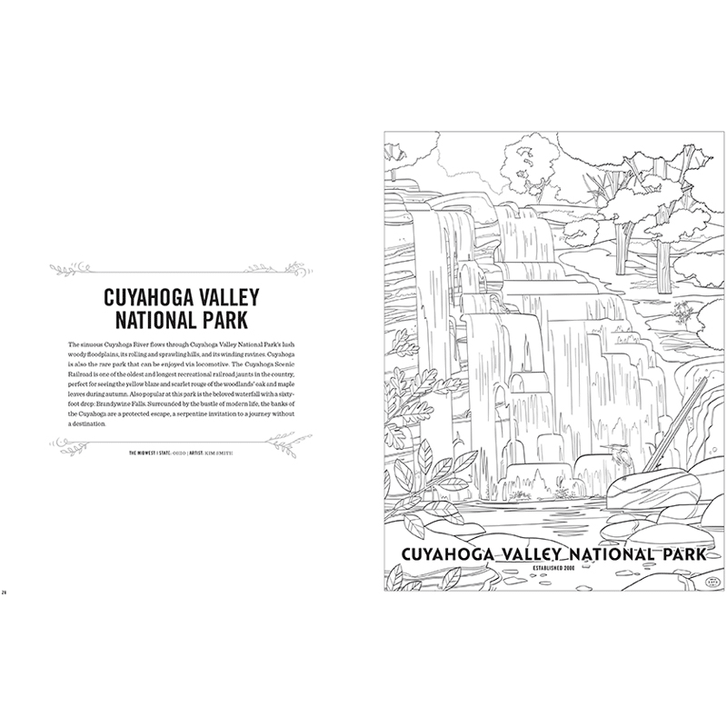 The Art of National Parks Coloring Book Kit