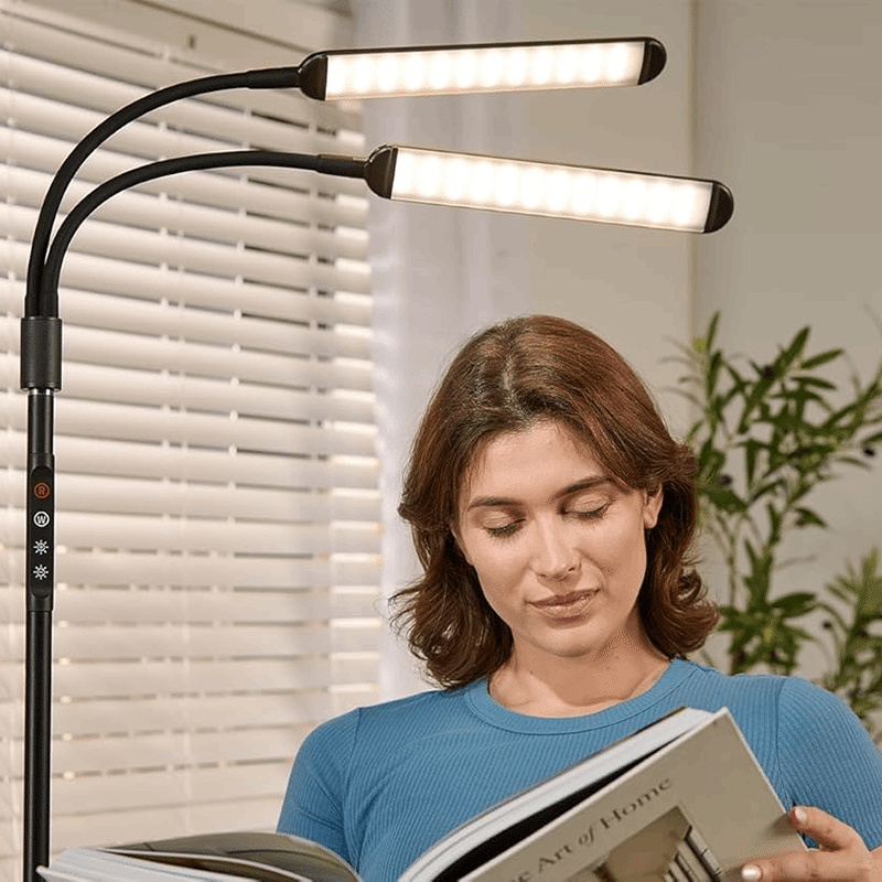 LumaGlow Duo Home Reading and Redlight Floor Lamp