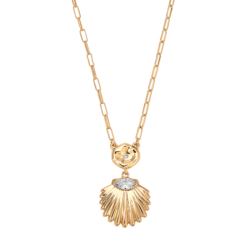 18K Gold Plated Santorini Pendant Necklace