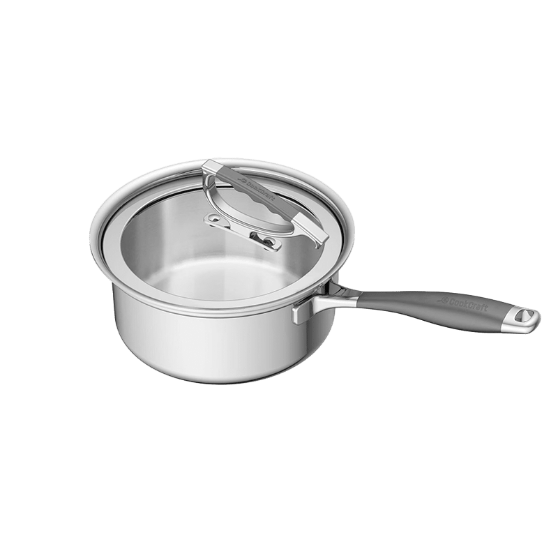 8" Stainless Steel Saute Pan with Glass Lid
