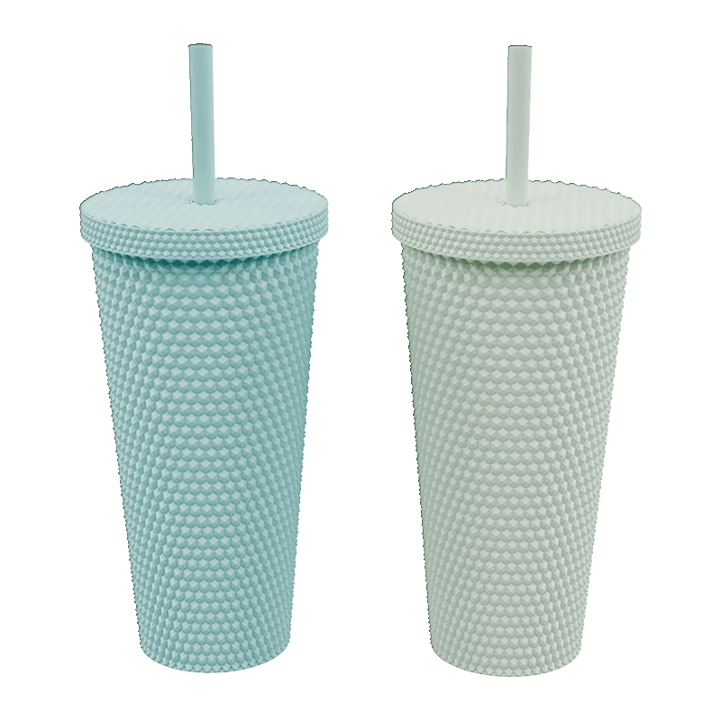 22oz Studded Tumbler with Lid & Straw (2 Pack)