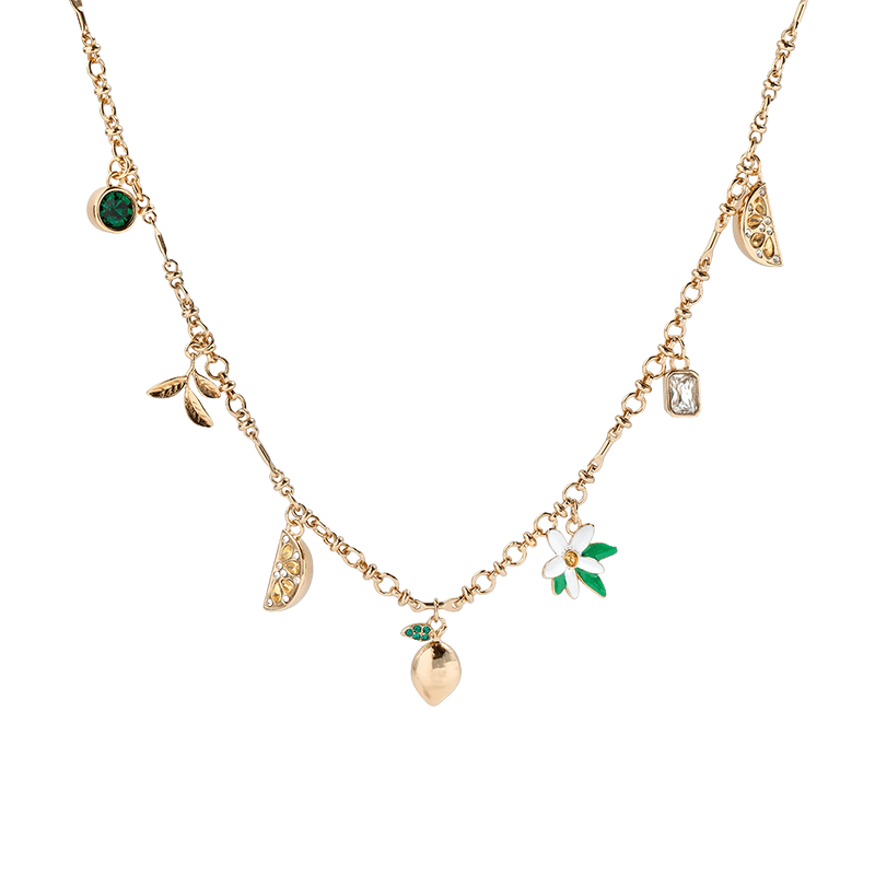 Lemon Multi-Charm Necklace