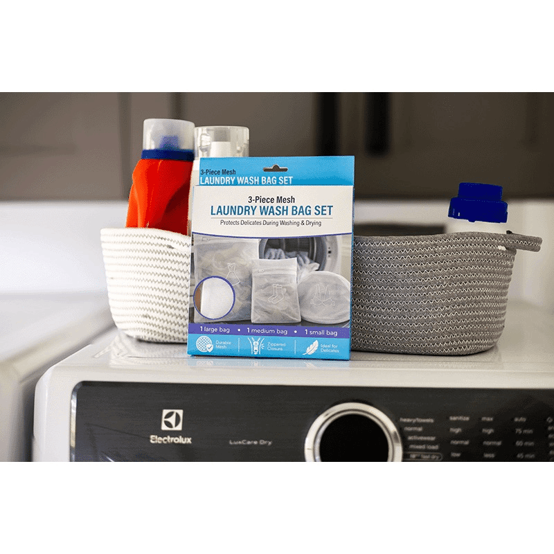 3 Piece Mesh Laundry Wash Bag Set