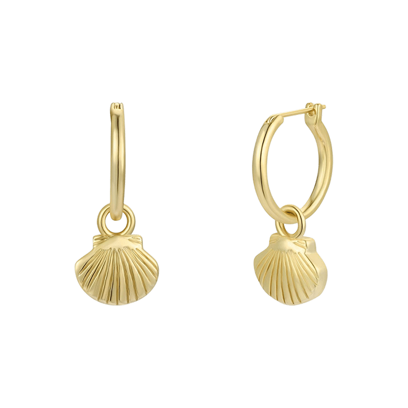 Seashell Hoop Earrings