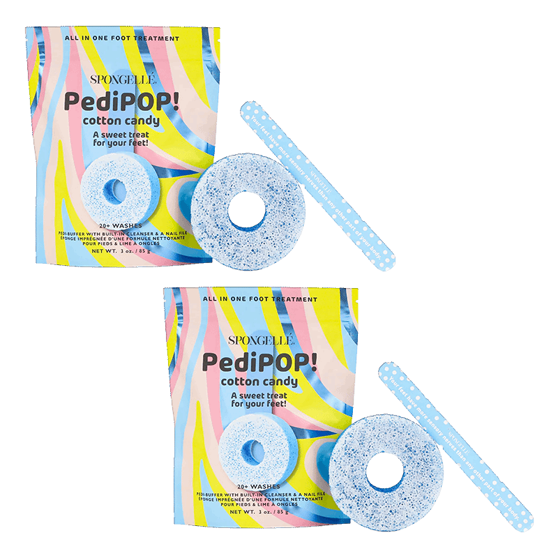 Spongelle Cotton Candy PediPOP! Pedi Buffer & Nail File