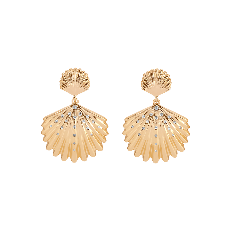 Sun-Drenched Shell Earrings