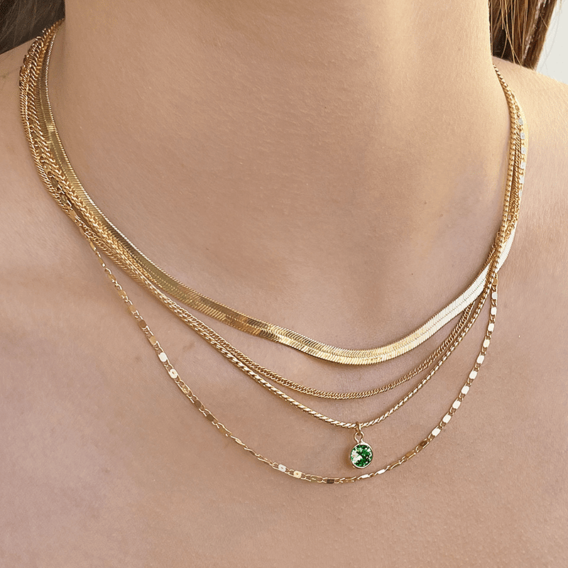 All the Chains 18K Gold Plated Layered Necklace