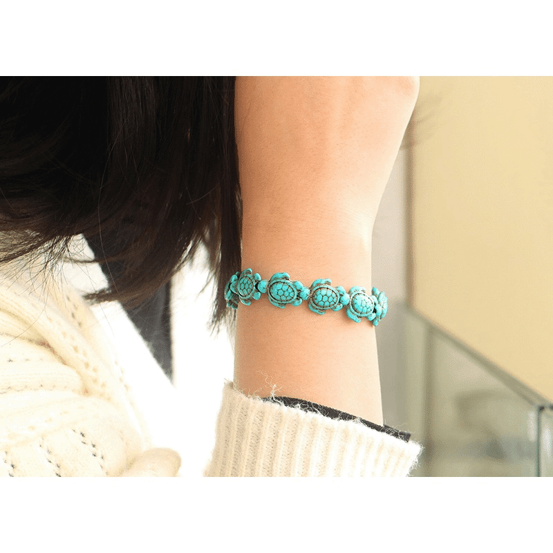 Turquoise Sea Turtles Bracelet