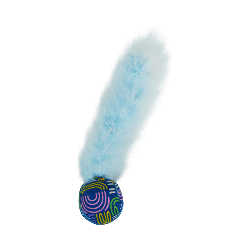 Feather Boa Balls Assorted Colors Cat Toy