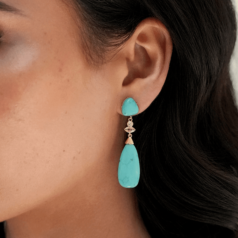 Turquoise Solstice Drop Earrings