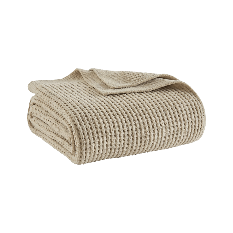 Chenille Knit Waffle Throw Blanket